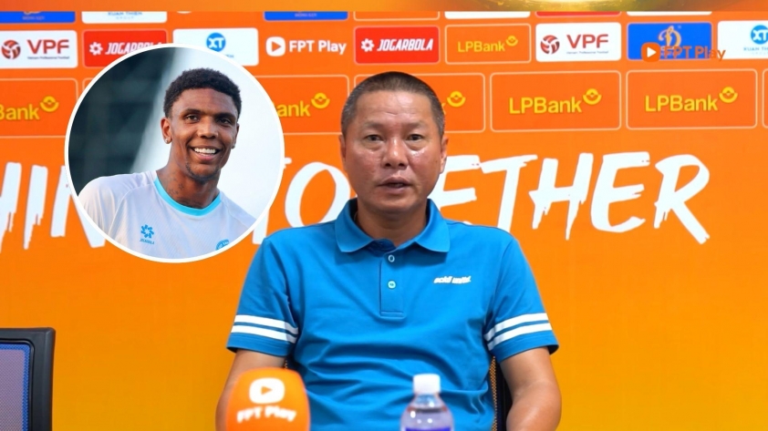 HLV Chu Đình Nghiêm thừa nhận Hải Phòng gặp khó trong việc theo kèm Kyle Hudlin